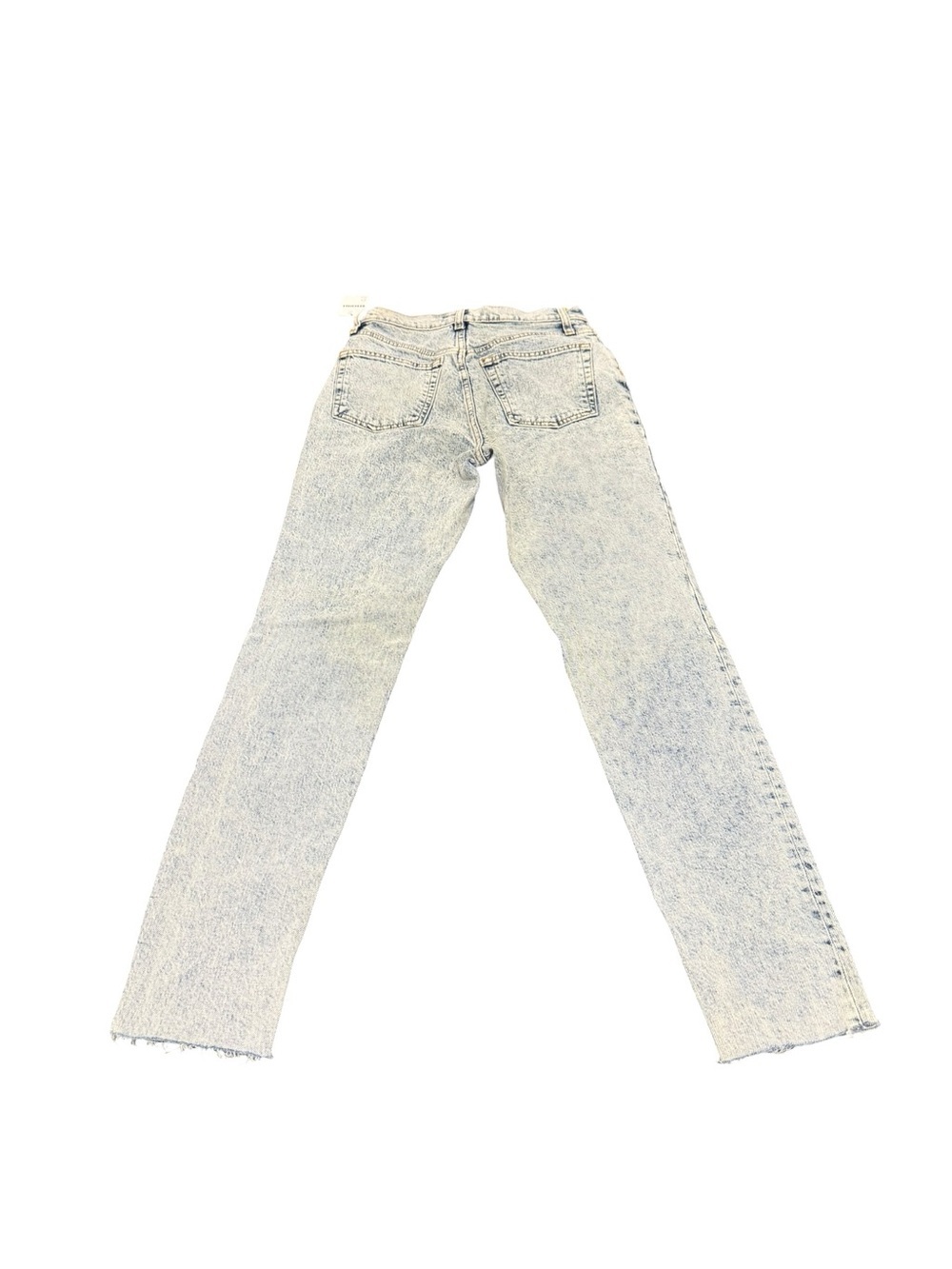 Free People We The Free Womens 27 High Rise Straight Leg Raw Hem Acid Wash Jeans - Picture 3 of 13